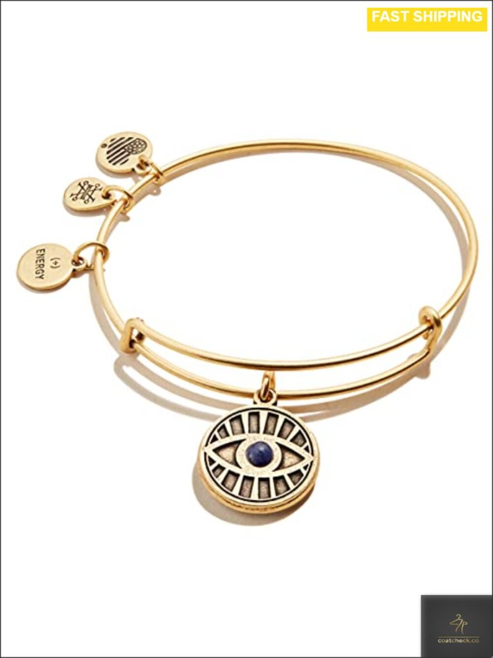 Evil Eye Charm Expandable Bangle Sodalite Bead Nickel-Free